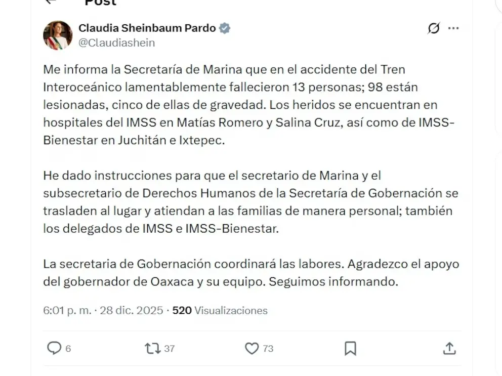 La presidenta de México, Claudia Sheinbaum