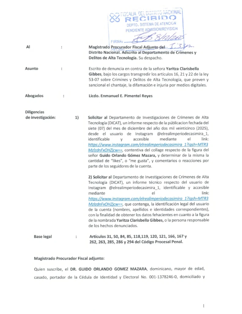 Guido Gómez Mazara depositó una denuncia formal por difamación y chantaje.