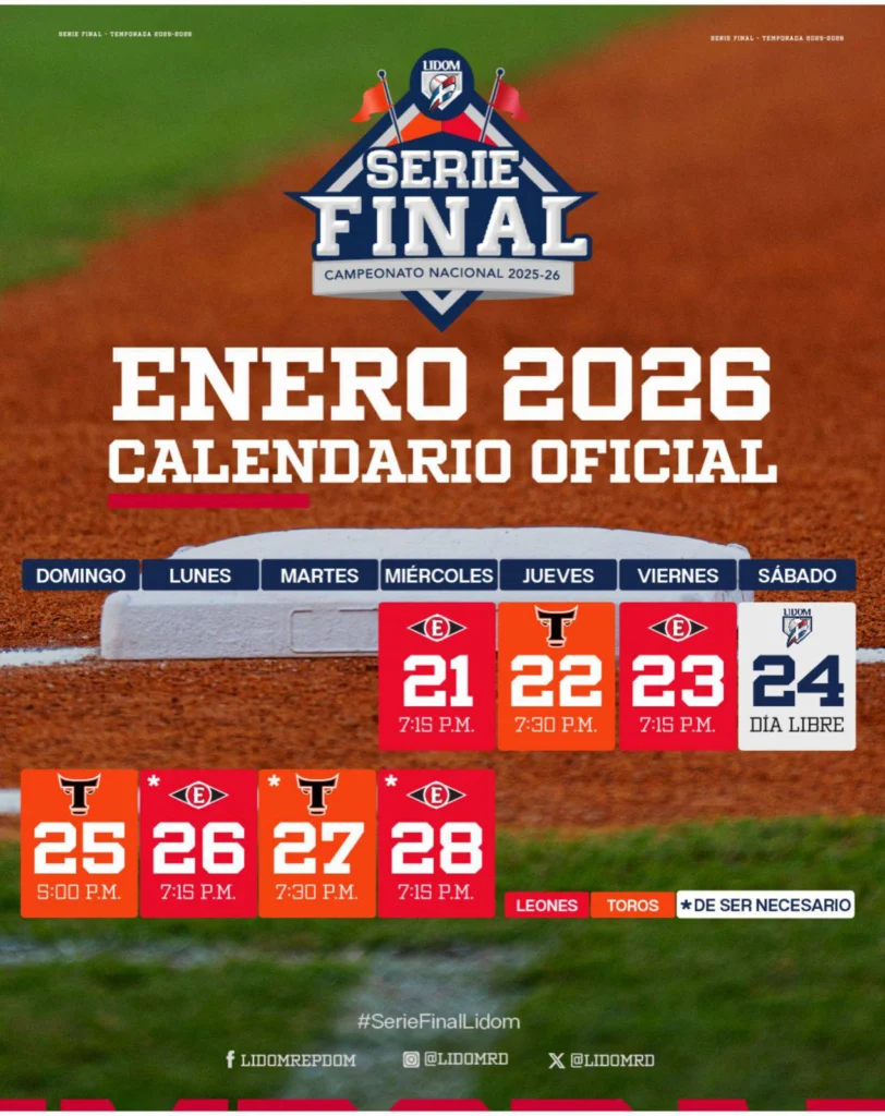 Calendario oficial de la Serie Final de LIDOM