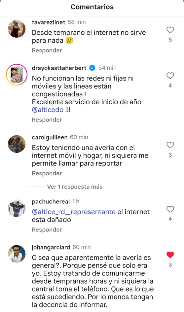 Fallas en Altice