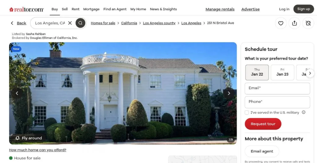 La mansión de la familia de Will, a la venta