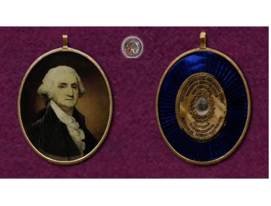 La medalla fue enviada por el hijo adoptivo de George Washington. Foto: Banco Central de Venezuela