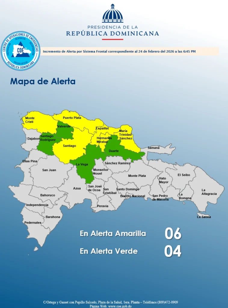 Provincias en alerta
