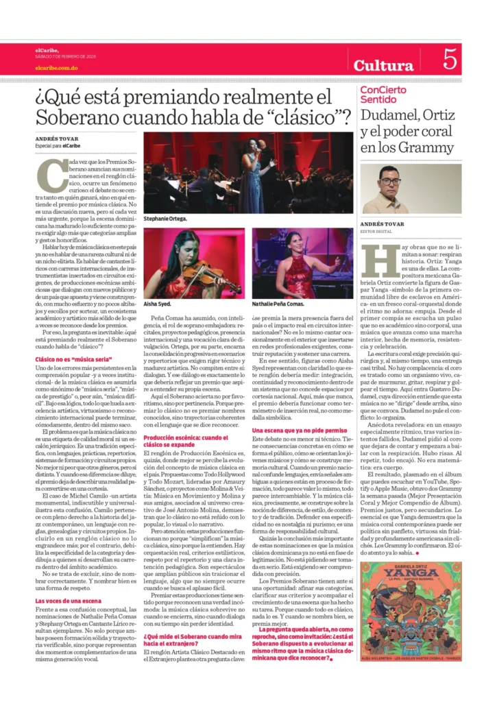 ¿Qué está premiando realmente el Soberano cuando habla de “clásico”?