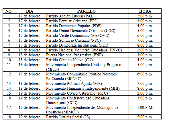 Calendario de partidos