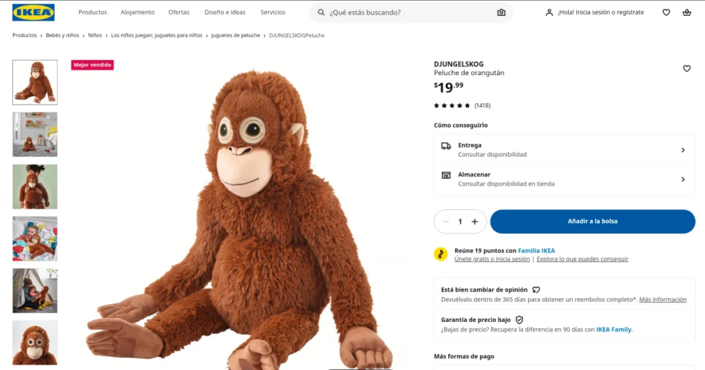 PETA está indignada por el monito Punch, Ikea está encantada