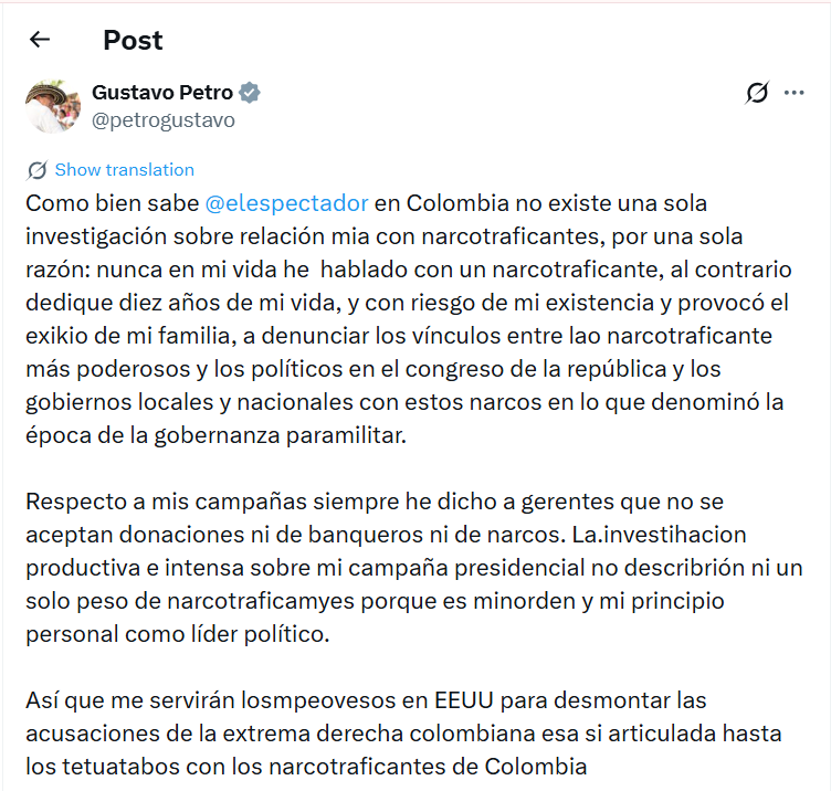 Petro bajo la lupa: fiscales de EE.UU. investigan al presidente de Colombia