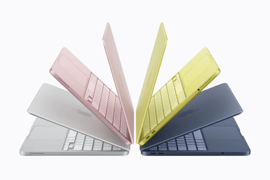 La MacBook Neo viene en cuatro colores: plateado, ruborizado, cítrico e índigo.