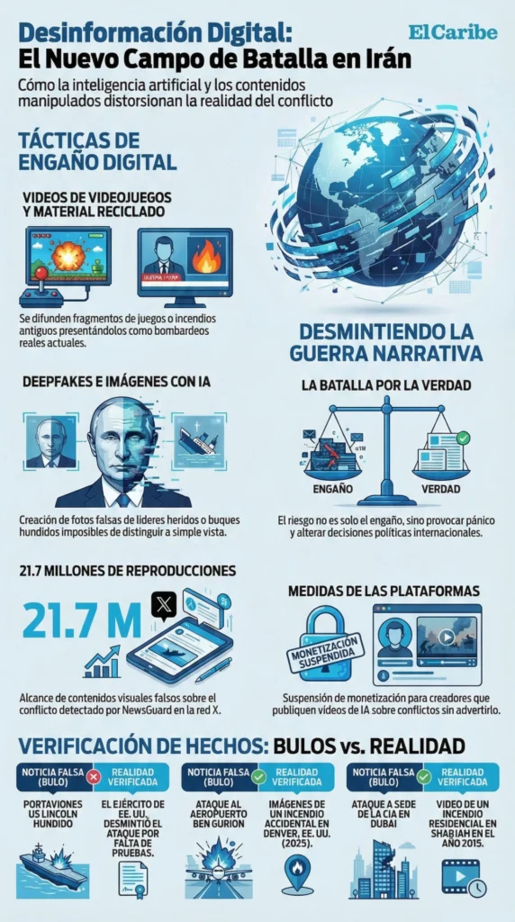 Desinformación digital tiene en Irán su nuevo campo de batalla