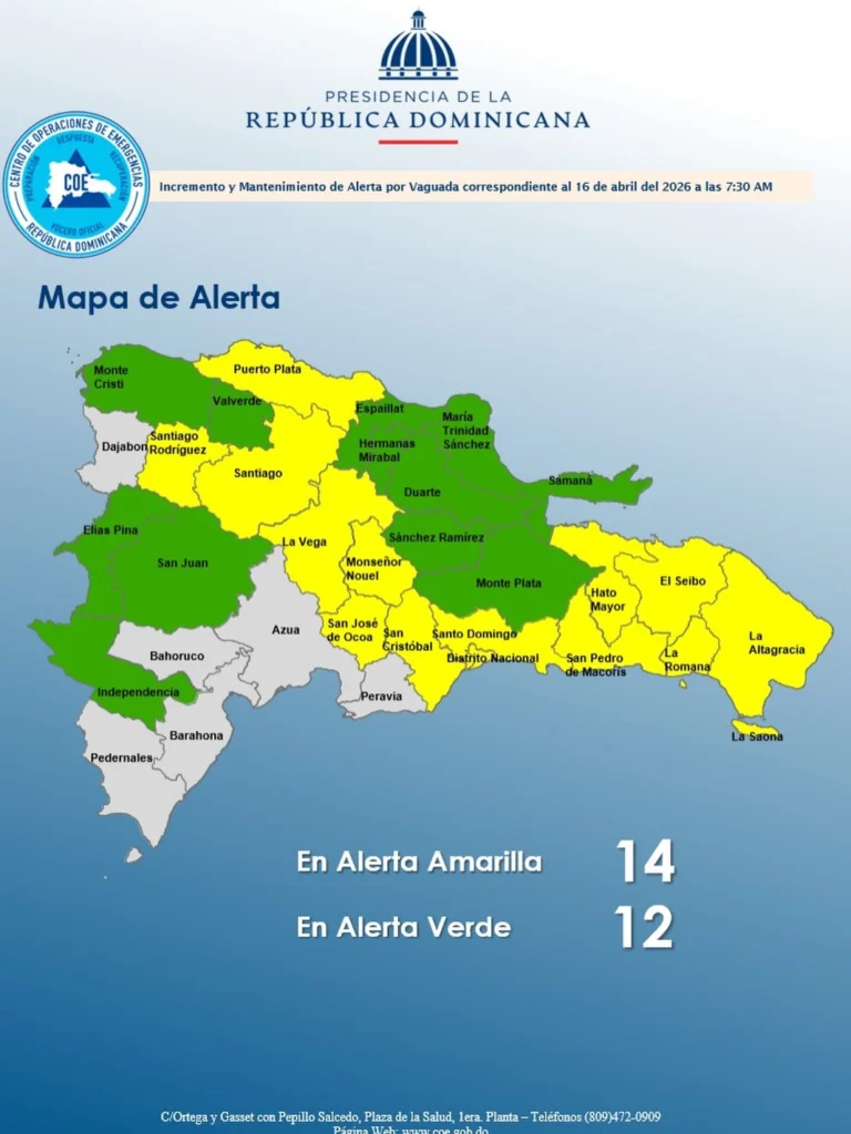 Provincias en alerta