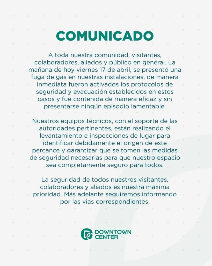 Comunicado Downtown Center