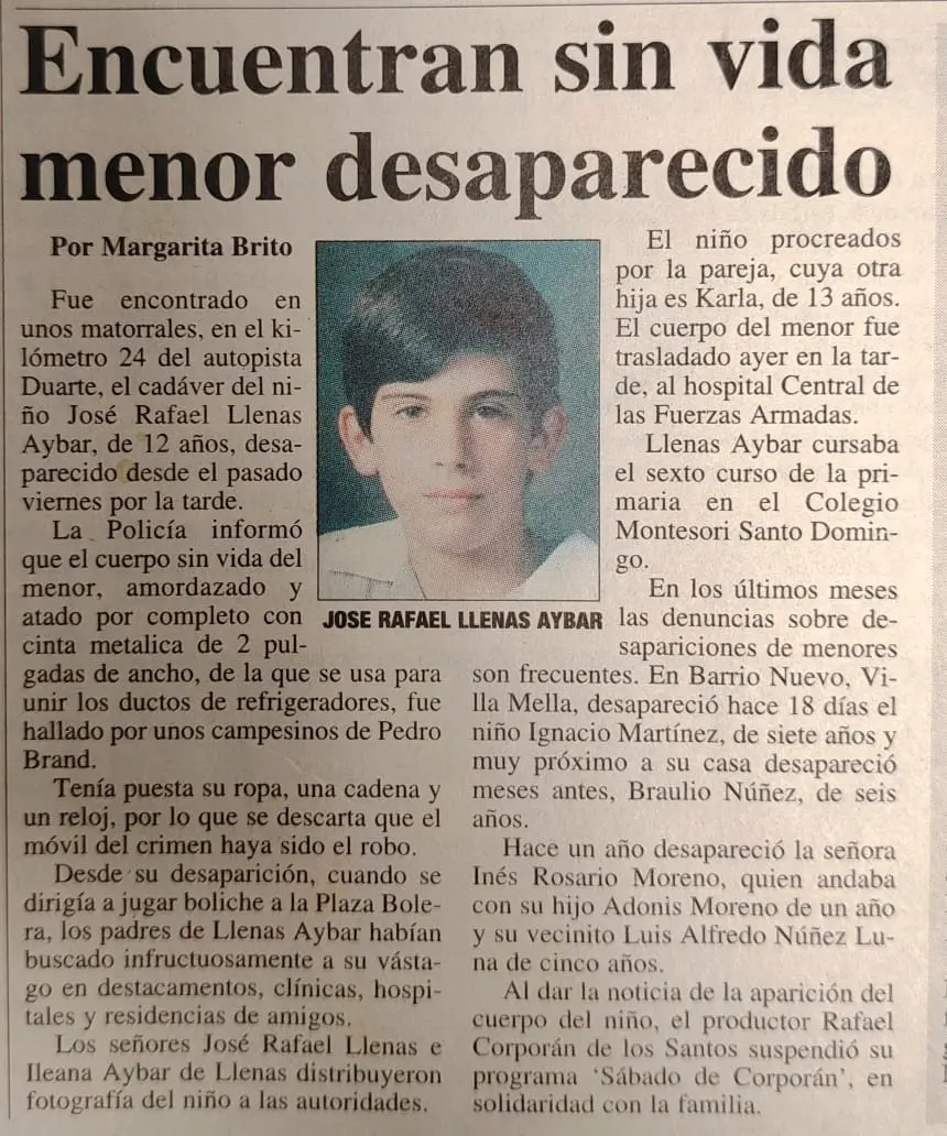 Caso José Llenas Aybar