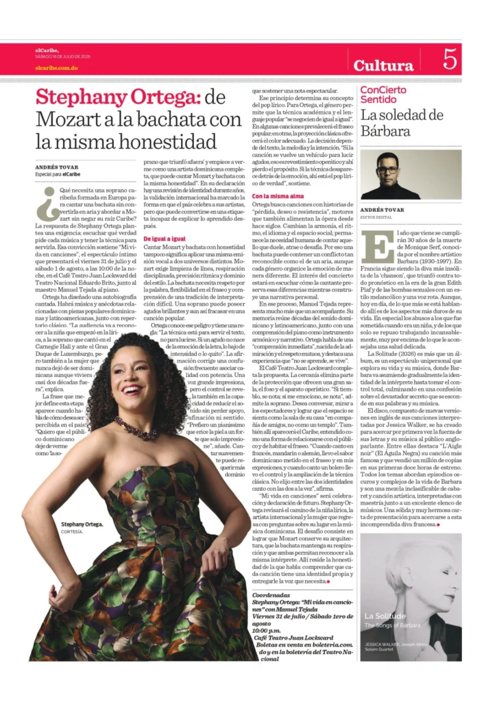 Esta entrevista forma parte del suplemento Cultura de este sáado 18 de julio. Disfrútalo completo acá