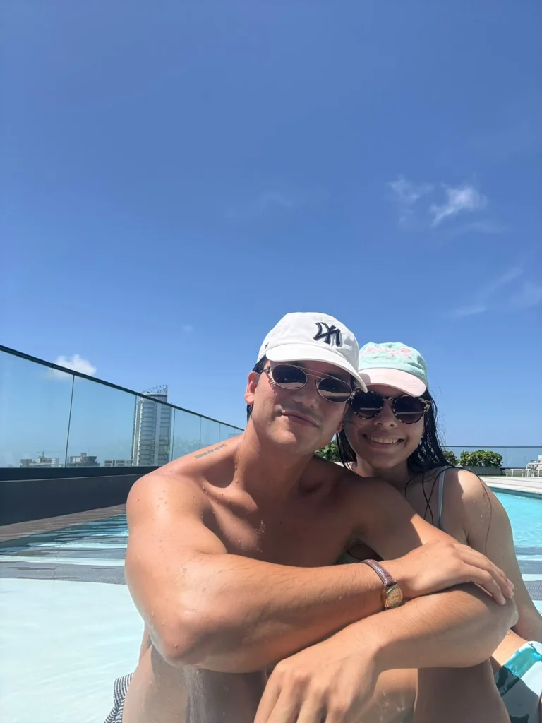 Josué Vera junto a su hija