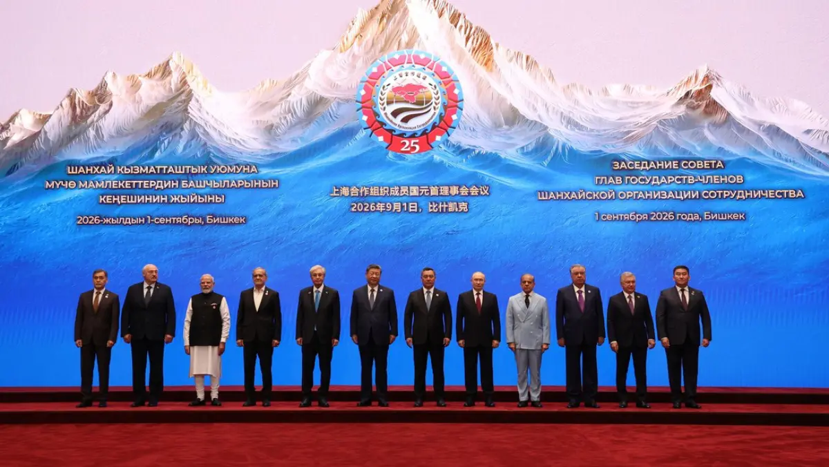 Líderes de los países de la Organización de Cooperación de Shanghái posan para la foto grupal