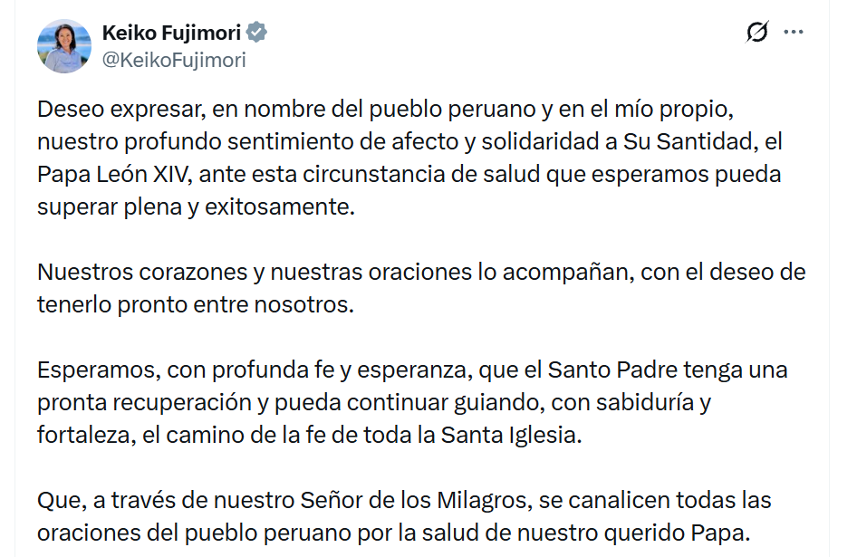 Keiko Fujimori de Perú