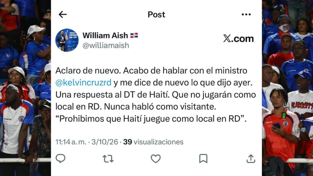 Kelvin Cruz aclara Haití podrá jugar en RD como visitante