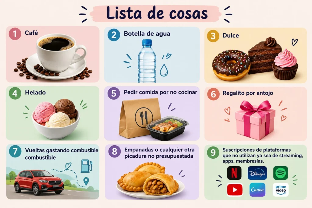 Lista de gastos