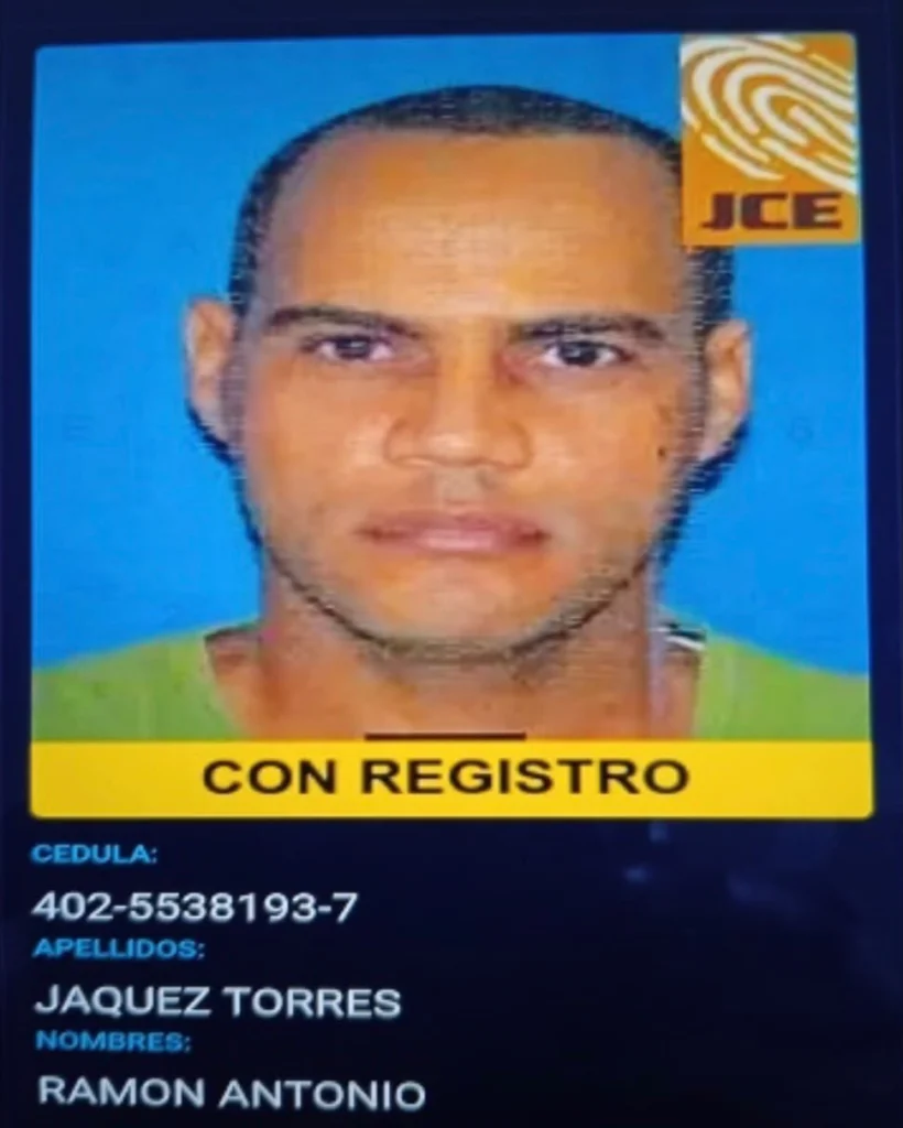 Cartel policial de Ramón Antonio Jáquez Torres, alias “Changa”
