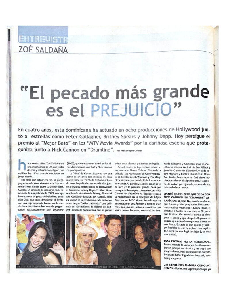 Zoe Saldaña Revista Pandora